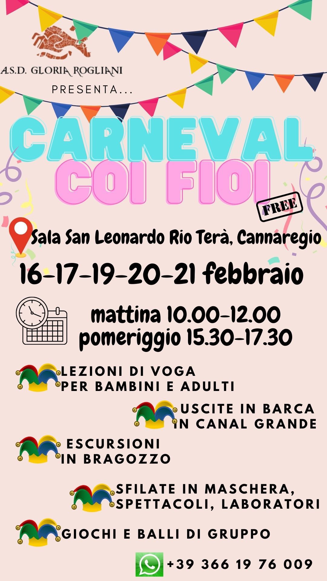 Event Carneval coi fioi Gloria Rogliani A.S.D.